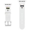 Karl Lagerfeld Karl & Choupette Apple Watch 7/SE/6/5/4/3/2/1 Ranneke - 41mm/40mm/38mm - Valkoinen