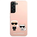 Karl Lagerfeld Karl & Choupette Samsung Galaxy S22+ 5G Silikonikuori - Pinkki