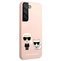 Karl Lagerfeld Karl & Choupette Samsung Galaxy S22+ 5G Silikonikuori - Pinkki