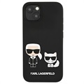 Karl Lagerfeld Karl & Choupette iPhone 13 Silikonikuori - Musta