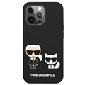 Karl Lagerfeld Karl & Choupette iPhone 13 Pro Silikonikuori - Musta
