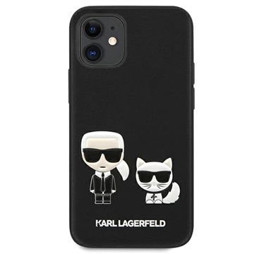 Karl Lagerfeld Karl & Choupette iPhone 13 Mini Silikonikuori - Musta