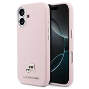 iPhone 17 Karl Lagerfeld Karl and Choupette Heads Pins Kotelo - MagSafe-yhteensopiva - vaaleanpunainen