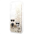 Karl Lagerfeld Liquid Glitter Karl & Choupette iPhone 13 Suojakotelo