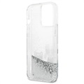 Karl Lagerfeld Liquid Glitter Karl & Choupette iPhone 13 Pro Suojakotelo - Hopea