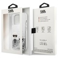 Karl Lagerfeld Liquid Glitter Karl & Choupette iPhone 13 Pro Suojakotelo - Hopea