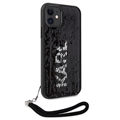 iPhone 11 Karl Lagerfeld Reversible Sequins Suojakuori - Musta / Hopea