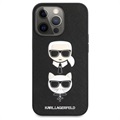 Karl Lagerfeld Saffiano K&C Heads iPhone 13 Pro Suojakuori - Musta