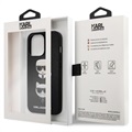 Karl Lagerfeld Saffiano K&C Heads iPhone 13 Pro Suojakuori - Musta