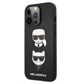 Karl Lagerfeld Saffiano K&C Heads iPhone 13 Pro Max Suojakuori - Musta