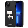 Karl Lagerfeld Saffiano Karl's Head Samsung Galaxy S22 5G Suojakuori - Musta