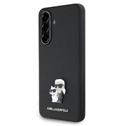 Samsung Galaxy A36 Karl Lagerfeld Saffiano Metal Karl and Choupette Kotelo - musta