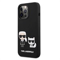 Karl Lagerfeld Karl & Choupette iPhone 13 Pro Max Silikonikuori - Musta