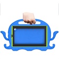 Samsung Galaxy Tab A7 Lite Lasten Iskunkestävä Suojakotelo - Mustekala - Sininen