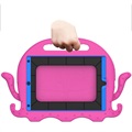 iPad 10.2 2019/2020/2021 Lasten Iskunkestävä Suojakotelo - Mustekala - Kuuma Pinkki