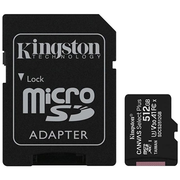 Kingston Canvas Select Plus microSDXC Muistikortti - SDCS2/512GB - 512GB