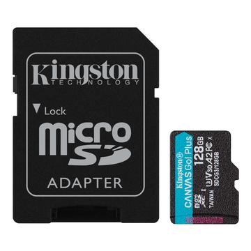 Kingston Canvas Go! Plus microSDXC-muistikortti sovittimella SDCG3/128GB - 128GB - 128GB