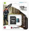 Kingston Canvas Go! Plus microSDXC-muistikortti sovittimella SDCG3/128GB - 128GB - 128GB