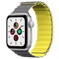 Kingxbar Apple Watch 7/SE/6/5/4/3/2/1 Magneettinen Ranneke - 41mm/40mm/38mm - Harmaa / Keltainen