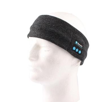 Neulottu Bluetooth-pääpanta urheiluun, Hands-Free-puheluihin - tummanharmaa