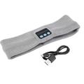 Neulottu Bluetooth-pääpanta urheiluun, Hands-Free-puheluihin - vaaleanharmaa
