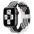 Apple Watch Series 7/SE/6/5/4/3/2/1 Neulottu Ranneke - 45mm/44mm/42mm - Musta / Valkoinen