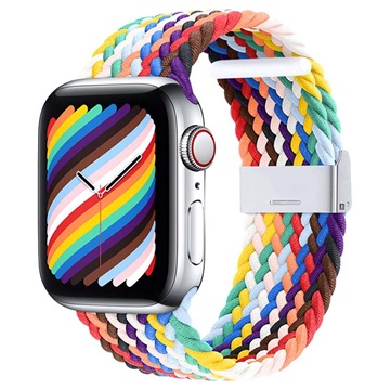 Apple Watch Series Ultra 2/Ultra/9/8/SE (2022)/7/SE/6/5/4/3/2/1 Neulottu Ranneke - 49mm/45mm/44mm/42mm - Sateenkaari