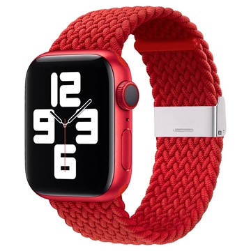 Apple Watch Series Ultra 2/Ultra/9/8/SE (2022)/7/SE/6/5/4/3/2/1 Neulottu Ranneke - 49mm/45mm/44mm/42mm - Punainen