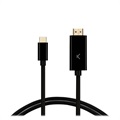 Ksix 4K USB-C - HDMI Kaapelisovitin - 60Hz, 2m - Musta