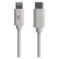 Ksix MFi&Power Delivery USB-C / Lightning Kaapeli - 2.4A, 1m - Valkoinen
