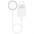 Ksix MagCharge Laturisetti iPhone 12 - 15W/20W - Valkoinen