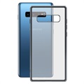 Ksix Metal Flex Samsung Galaxy S10+ TPU Suojakuori - Harmaa / Läpinäkyvä