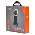 Ksix Studio Live Pocket LED-rengasvalaisin Puhelimen Pidikkeellä - 3W
