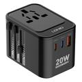 Ldnio Z9 20W:n matkasovitin - 2 x USB-C PD, USB-A QC3.0 - musta