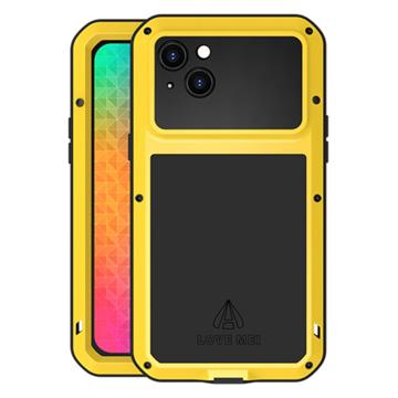 Love Mei Powerful iPhone 14 Plus Hybridikotelo - Keltainen