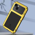 Love Mei Powerful iPhone 14 Plus Hybridikotelo - Keltainen