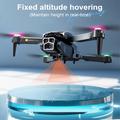 LU600 Kokoontaitettava esteiden välttämiseen tarkoitettu RC-drone viileällä valolla - musta