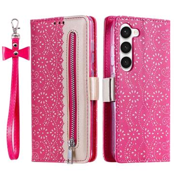 Lace Pattern Samsung Galaxy S23 5G Lompakkokotelo