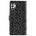 Lace Pattern Samsung Galaxy A13 Lompakkokotelo - Musta