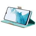 Lace Pattern Samsung Galaxy A23 Lompakkokotelo - Vihreä