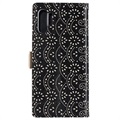 Lace Pattern Samsung Galaxy A32 5G/M32 5G Lompakkokotelo - Musta