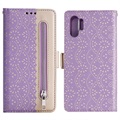Lace Pattern Samsung Galaxy A32 5G/M32 5G Lompakkokotelo - Violetti