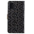 Lace Pattern Samsung Galaxy A51 Lompakkokotelo - Musta