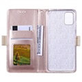 Lace Pattern Samsung Galaxy A71 Lompakkokotelo - Pinkki
