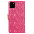 Lace Pattern iPhone 11 Pro Lompakkokotelo - Kuuma Pinkki