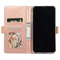 Lace Pattern iPhone 11 Pro Max Lompakkokotelo - Ruusukulta