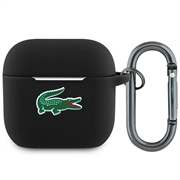 Lacoste Croc Logo nestemäinen silikonikotelo AirPods 4:lle - musta