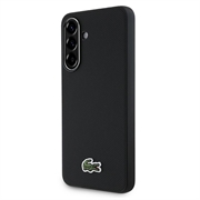 Samsung Galaxy A56 Lacoste Iconic Petit Pique Woven Logo Kotelo - musta