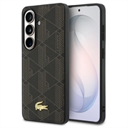Samsung Galaxy S26 Lacoste PVC Blend Monogram Gold Logo magneettikotelo - ruskea