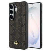 Samsung Galaxy S26 Ultra Lacoste PVC Blend Monogram Gold Logo magneettikotelo - ruskea
